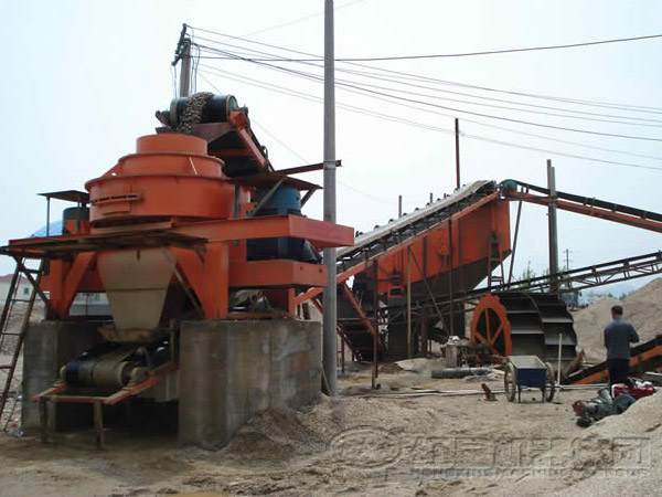 輪斗洗砂機現場