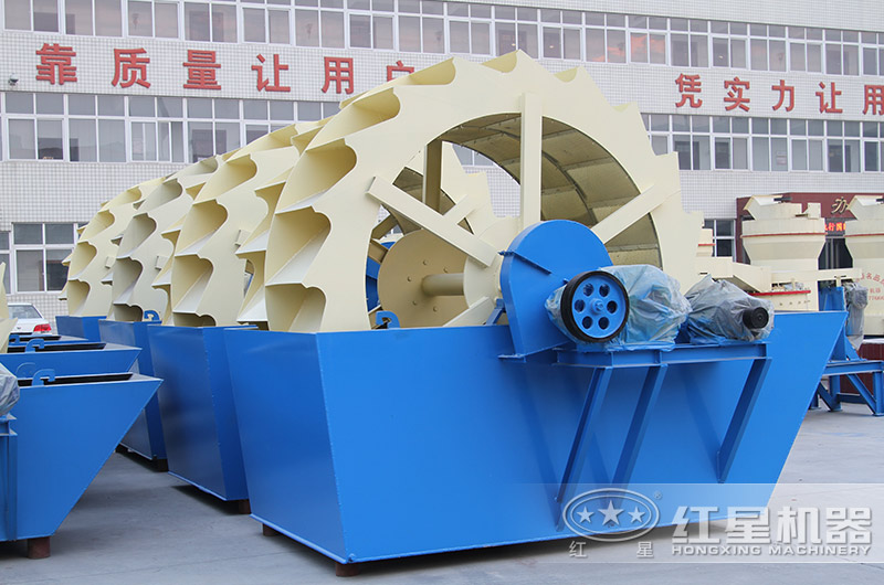 輪斗式洗砂機款型多樣，單輪、雙輪、三輪這都有