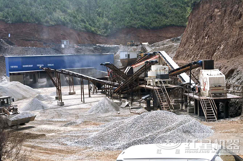 新型干法制砂生產(chǎn)線，破碎硬度較小的物料